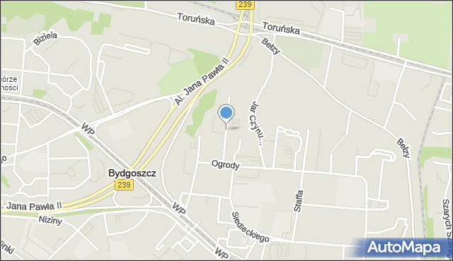 Bydgoszcz, Ceynowy Floriana, dr., mapa Bydgoszczy