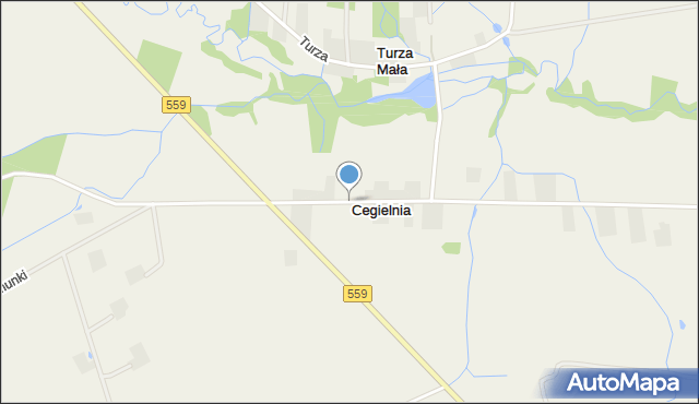 Cegielnia gmina Brudzeń Duży, Cegielnia, mapa Cegielnia gmina Brudzeń Duży