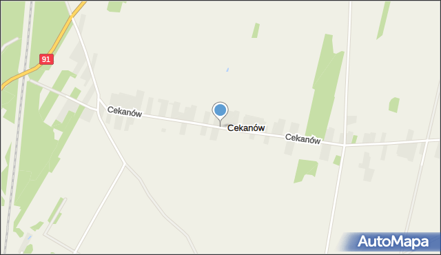 Cekanów gmina Rozprza, Cekanów, mapa Cekanów gmina Rozprza