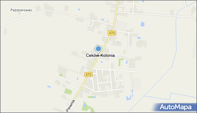 Ceków-Kolonia, Ceków-Kolonia, mapa Ceków-Kolonia