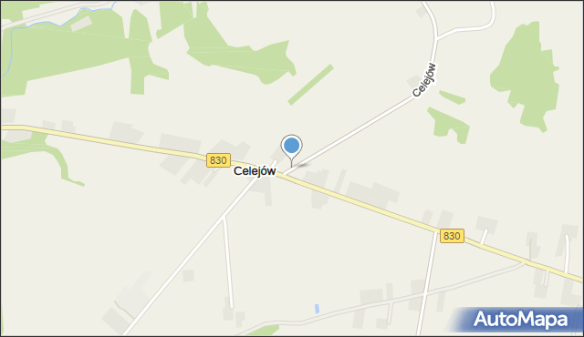 Celejów gmina Wąwolnica, Celejów, mapa Celejów gmina Wąwolnica