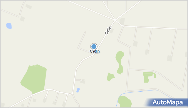 Cetlin, Cetlin, mapa Cetlin