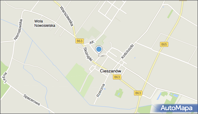 Cieszanów, Cerkiewna, mapa Cieszanów