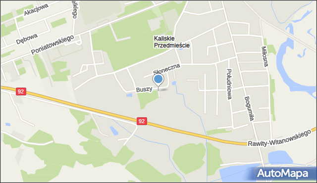 Koło, Cedrowa, mapa Koło