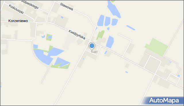 Korzeniewo gmina Kwidzyn, Ceglana, mapa Korzeniewo gmina Kwidzyn