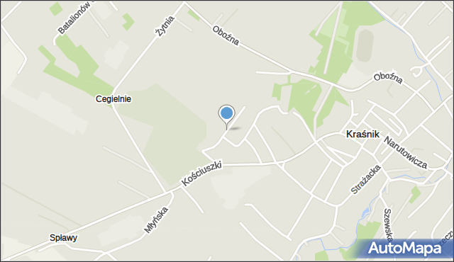 Kraśnik, Ceramiczna, mapa Kraśnik