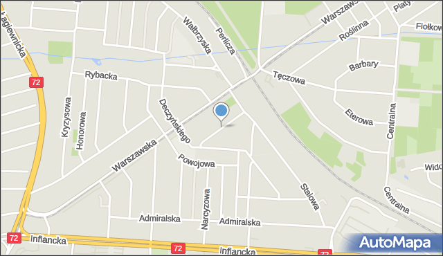 Łódź, Cementowa, mapa Łodzi