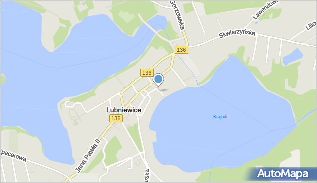 Lubniewice, Cedrowa, mapa Lubniewice