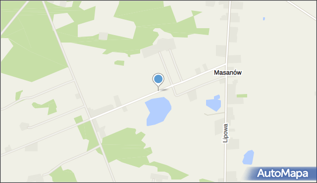 Masanów, Ceglana, mapa Masanów