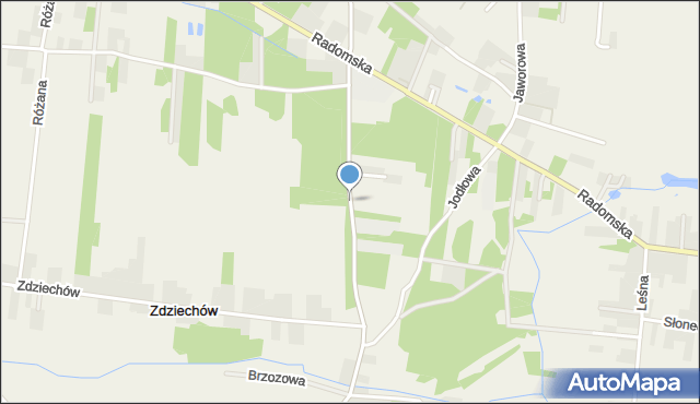Milejowice gmina Zakrzew, Cerekiewska, mapa Milejowice gmina Zakrzew