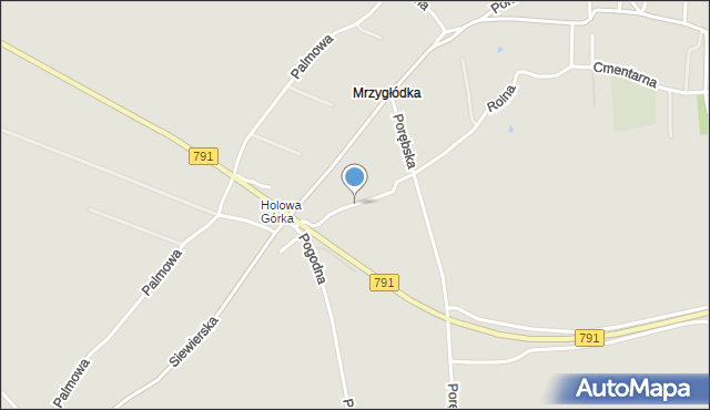 Myszków, Cegielniana, mapa Myszków