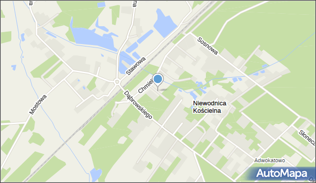 Niewodnica Kościelna, Cedrowa, mapa Niewodnica Kościelna