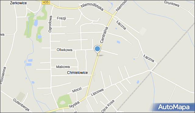 Opole, Centralna, mapa Opola