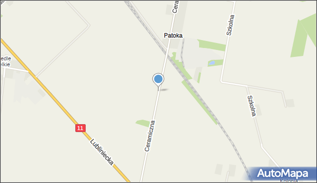 Panoszów, Ceramiczna, mapa Panoszów