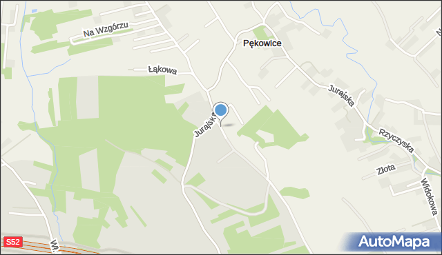 Pękowice, Cesarska, mapa Pękowice