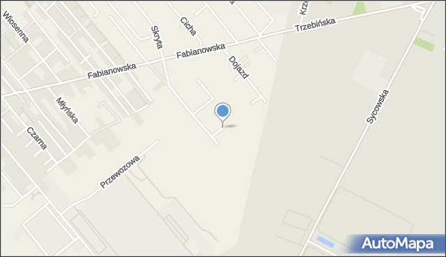Plewiska gmina Komorniki, Cechowa, mapa Plewiska gmina Komorniki
