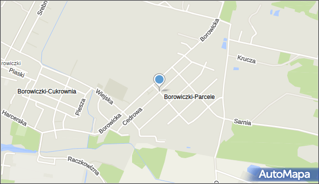 Płock, Cedrowa, mapa Płock