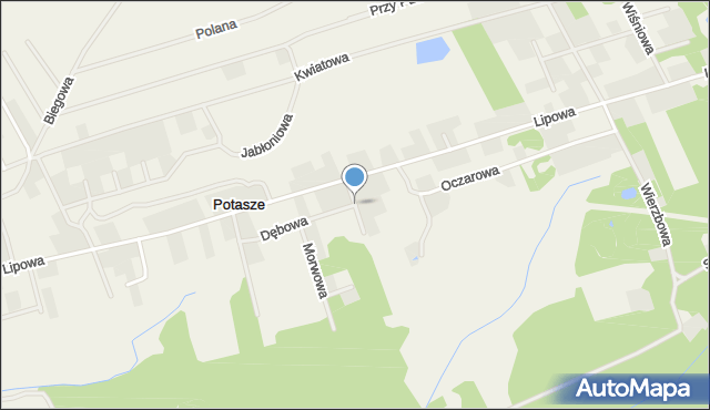 Potasze, Cedrowa, mapa Potasze