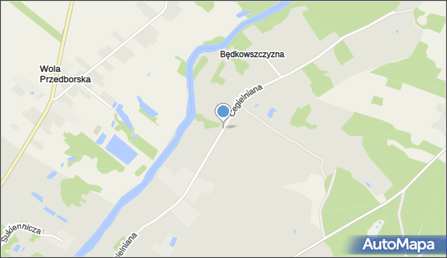 Przedbórz powiat radomszczański, Cegielniana, mapa Przedbórz powiat radomszczański