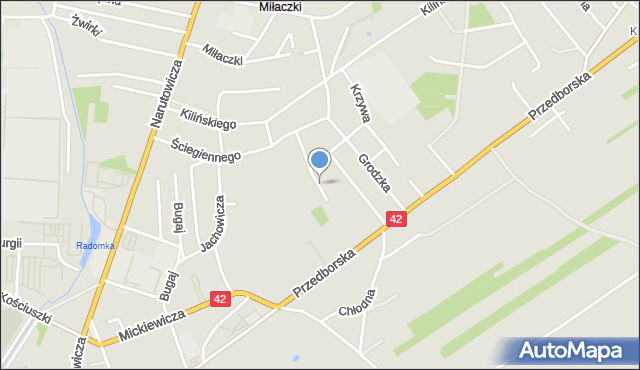 Radomsko, Cedrowa, mapa Radomsko