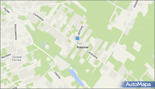 Radonie, Centralna, mapa Radonie