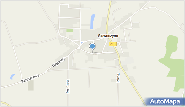 Sławoszyno, Ceynowy Floriana, dr., mapa Sławoszyno