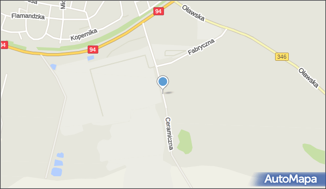 Środa Śląska, Ceramiczna, mapa Środa Śląska