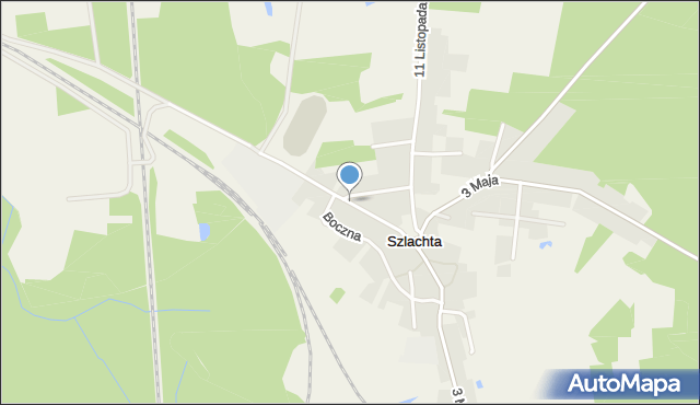 Szlachta gmina Osieczna, Ceramiczna, mapa Szlachta gmina Osieczna