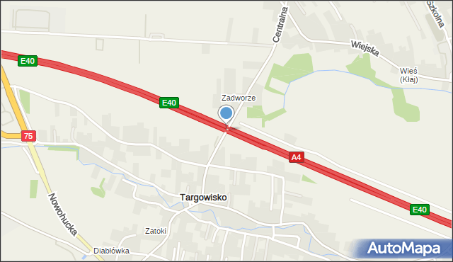 Targowisko gmina Kłaj, Centralna, mapa Targowisko gmina Kłaj