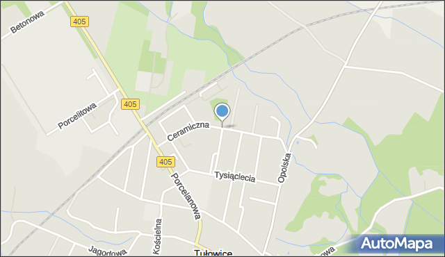 Tułowice powiat opolski, Ceramiczna, mapa Tułowice powiat opolski