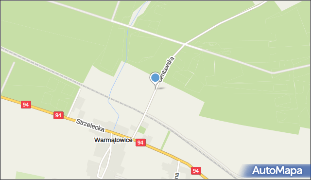 Warmątowice, Centawska, mapa Warmątowice