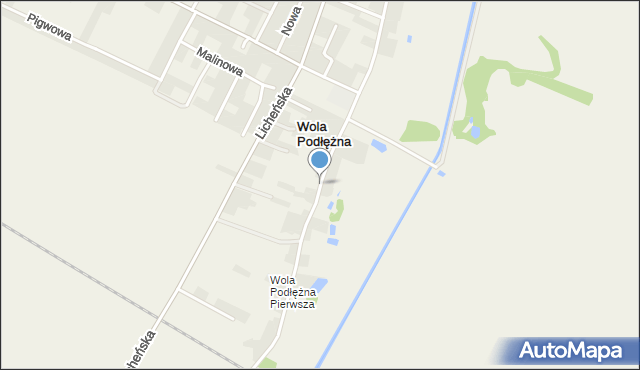 Wola Podłężna, Centralna, mapa Wola Podłężna