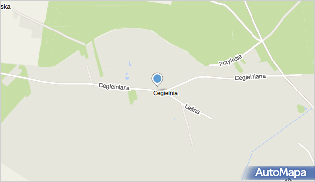 Złoczew, Cegielniana, mapa Złoczew