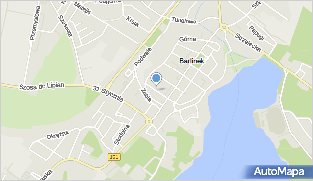 Barlinek, Chmielna, mapa Barlinek