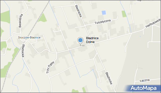 Bładnice Dolne, Chmiela Jana, mapa Bładnice Dolne