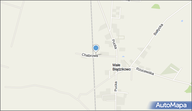 Błądzikowo, Chabrowa, mapa Błądzikowo