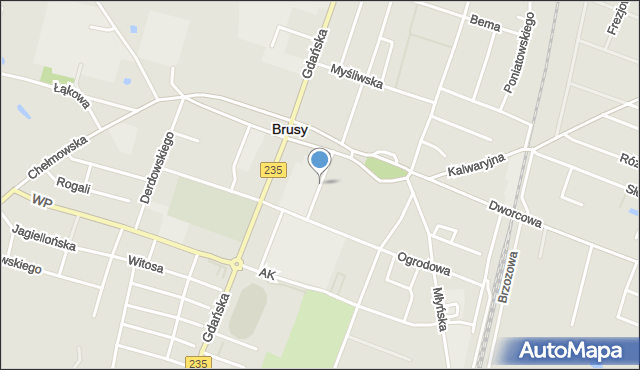 Brusy, Chełmowskiego Józefa, mapa Brusy