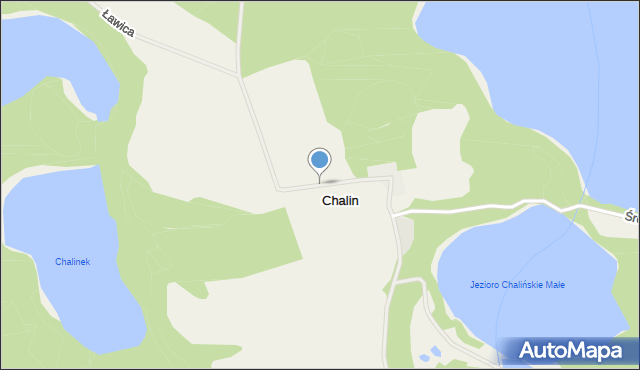 Chalin gmina Sieraków, Chalin, mapa Chalin gmina Sieraków