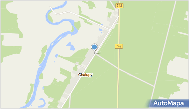 Chałupy gmina Przedbórz, Chałupy, mapa Chałupy gmina Przedbórz