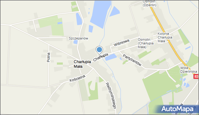 Charłupia Mała, Charłupia Mała, mapa Charłupia Mała