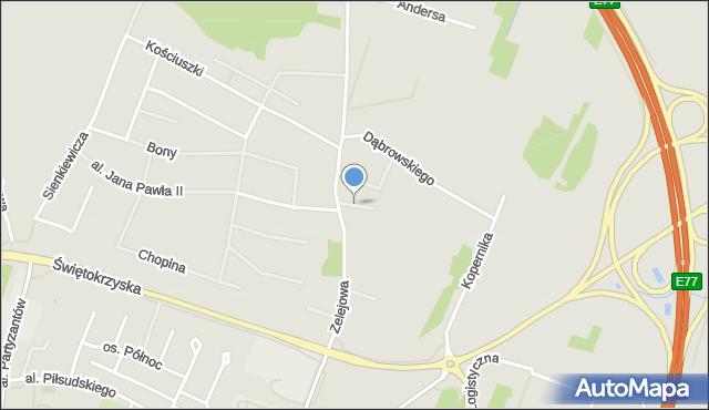 Chęciny powiat kielecki, Chłopickiego Józefa, mapa Chęciny powiat kielecki