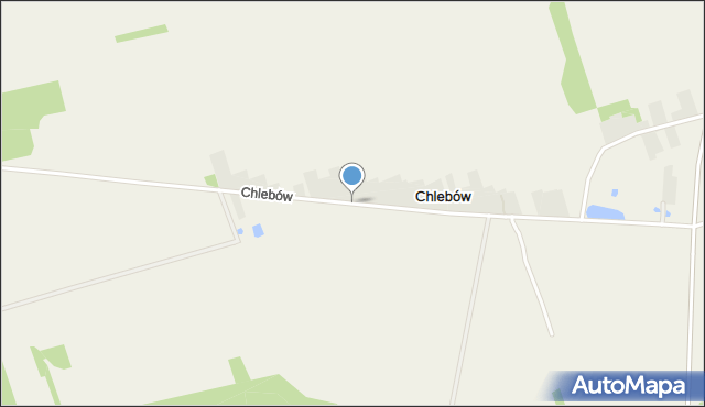 Chlebów gmina Lipce Reymontowskie, Chlebów, mapa Chlebów gmina Lipce Reymontowskie