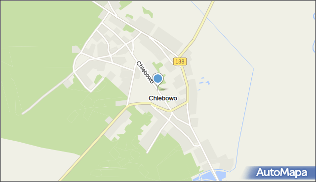 Chlebowo gmina Gubin, Chlebowo, mapa Chlebowo gmina Gubin