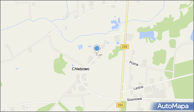 Chlebowo gmina Wierzbinek, Chlebowo, mapa Chlebowo gmina Wierzbinek
