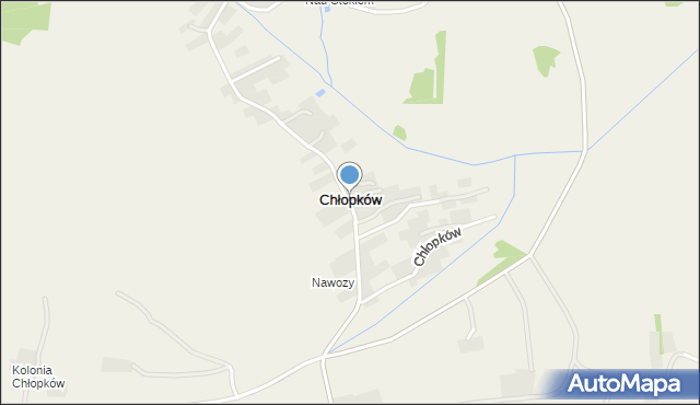 Chłopków gmina Frampol, Chłopków, mapa Chłopków gmina Frampol