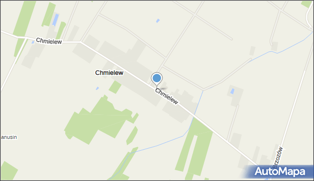 Chmielew gmina Sokołów Podlaski, Chmielew, mapa Chmielew gmina Sokołów Podlaski