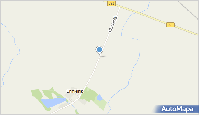 Chmielnik gmina Korsze, Chmielnik, mapa Chmielnik gmina Korsze