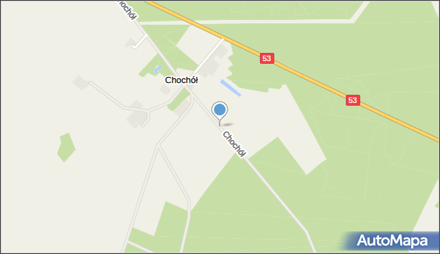 Chochół gmina Świętajno, Chochół, mapa Chochół gmina Świętajno