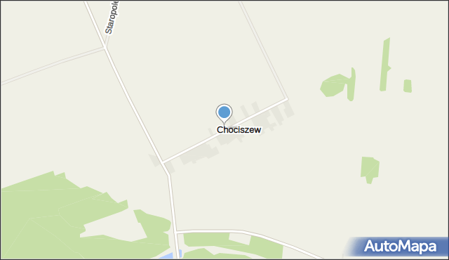 Chociszew gmina Żelechlinek, Chociszew, mapa Chociszew gmina Żelechlinek