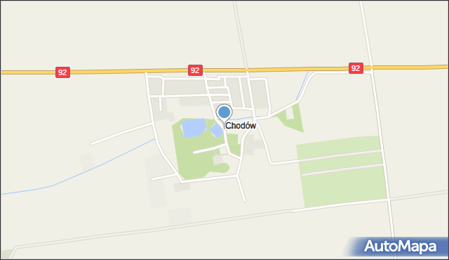 Chodów powiat kolski, Chodów, mapa Chodów powiat kolski